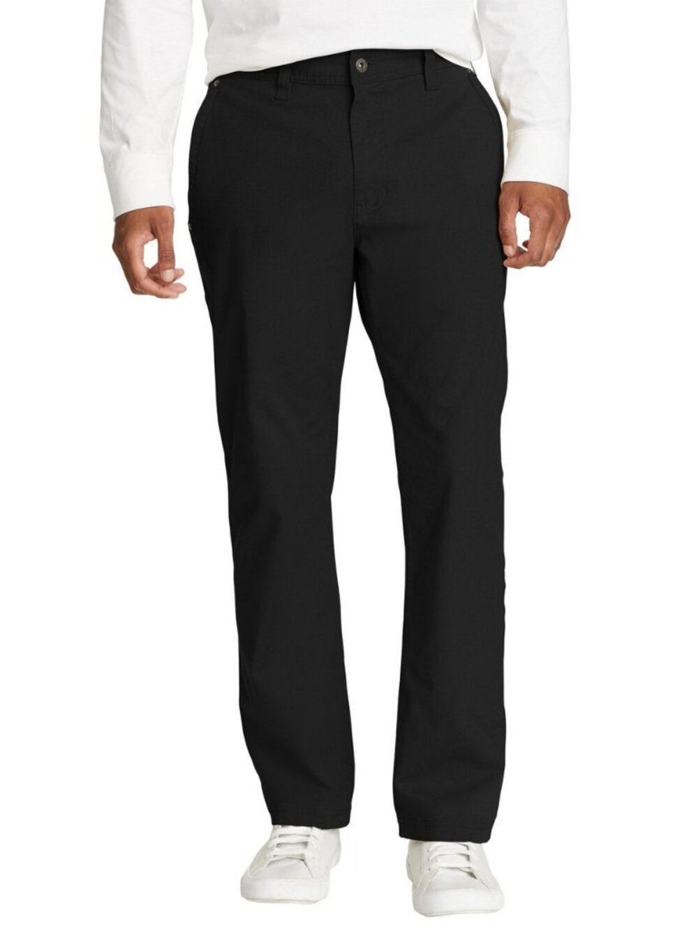 NEW Eddie Bauer Men's Canvas Utility Pant 32 X 32 Black Stretch Cargo Workwear